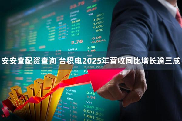 安安查配资查询 台积电2025年营收同比增长逾三成
